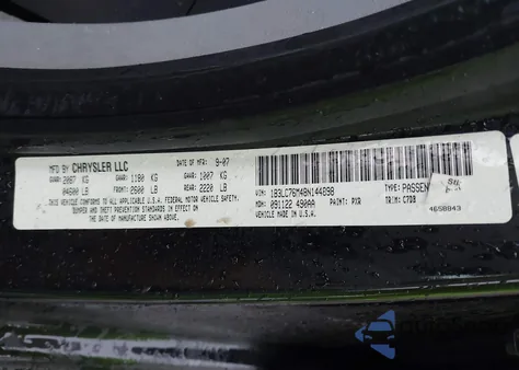 2008 Dodge Avenger R/T z USA, uszkodzony, nr VIN 1B3LC76M48N144898